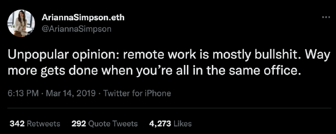 Tweet by @ariannasimpson