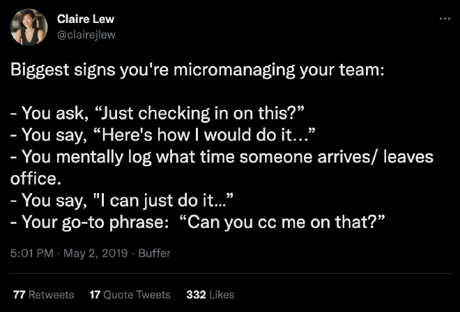 Tweet by @clairejlew