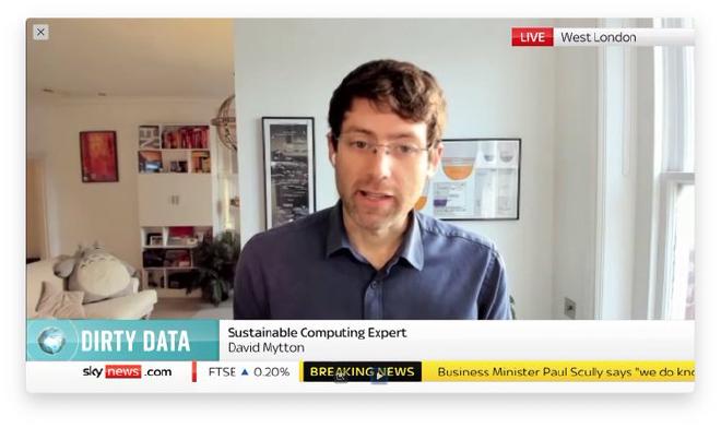 Image of David Mytton on Sky News